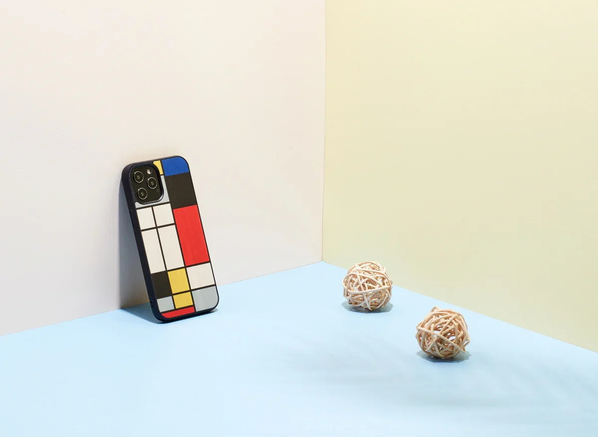 Man & Wood Case For iPhone 12 Pro Max - Mondrian Wood - Tashqila Man & Wood Case For iPhone 12 Pro Max - Mondrian Wood - Tashqila